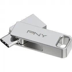 PNY DUO LINK Unidad Flash USB-A/USB-C 128GB Acero Inoxidable