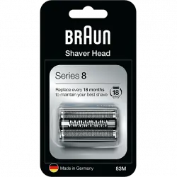 Recambio para afeitadora - Braun 83 M, Para la eléctrica Series 8, Plata