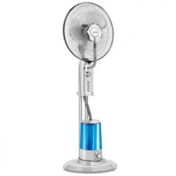 Ventilador Pie Con Nebulizador De Agua, Oscilante, 3 Velocidades, Temporizador 60 Minutos Gris 75w Mpm Mwp-20