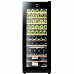 Vinoteca - Haier WS50GA, 50 cm, 167 l, botellas, Filtro anti- UV, carbón activo, Iluminación LED, Negro