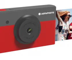 Agfa Photo - Realipix Mini S - Cámara Digital Instantánea Con Impresión Por Sublimación Térmica - 10mp - Bluetooth - 5,3 X 8,6 Cm - Rojo