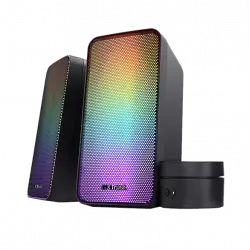 Altavoces para PC - Trust GXT 611 WEZZ, 12 W, Alámbrica, Iluminación RGB, Negro