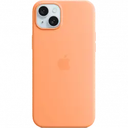 APPLE Funda de silicona con MagSafe para iPhone 15, Naranja sorbete