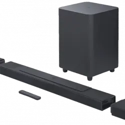 Barra de sonido - JBL Bar 1000, Bluetooth, Subwoofer inalámbrico, 880 W, Canales 7.1.4, Negro