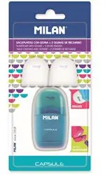 Blíster Milan  afilaborra CAPSULE + 2 gomas de recambio