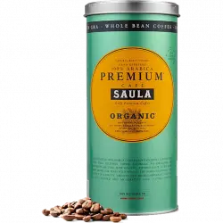 Café en grano - Saula Premium Ecológico, Arábica, Intenso, 500 g