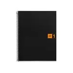 Cuaderno A5 Miquelrius naranja cuadrícula tapa blanda 80 hojas
