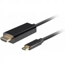 Lanberg CA-CMHD-10CU-0018-BK Cable USB-C a HDMI Macho/Macho 4K 60hz 1.8m Negro