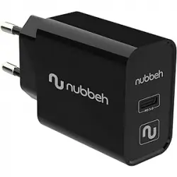 Nubbeh Bhoot Cargador de Pared USB-C PD 3.0 20W Negro