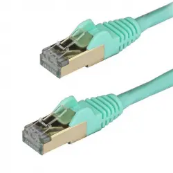 StarTech Cable de Red STP Snagless Cat 6A 7.5m Aguamarina