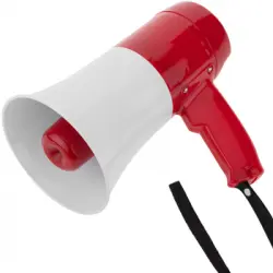 Bematik - Megáfono De 15w Con Grabación 10s, Sirena Y Volúmen. Altavoz Portátil De 150x250 Mm Kn03700