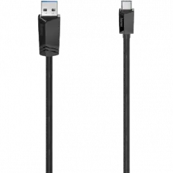 Cable USB - Hama 00200652, De A a C, 1.5 m, Universal, Color Negro