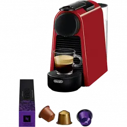Cafetera de cápsulas - Nespresso De'Longhi Essenza Mini EN85.R, 19 bar, 0.6 l, 1150 W, Rojo
