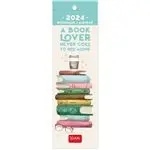 Calendario fotográfico 2024 Legami 5,5x18 mes visto marcapáginas Booklovers inglés