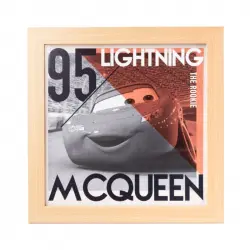 Erik Lámina con Marco Disney Cars Lightning Mcqueen 30x30cm