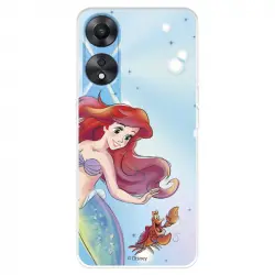 Funda Para Oppo A78 5g Oficial De Disney Ariel Y Sebastián Burbujas - La Sirenita