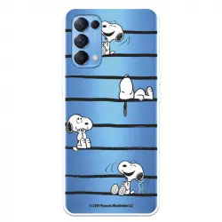 Funda Para Oppo Find X3 Lite Oficial De Peanuts Snoopy Rayas - Snoopy