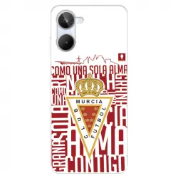 Funda Para Realme 10 Del Real Murcia Escudo Fondo Blanco - Licencia Oficial Real Murcia