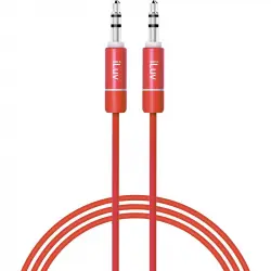 Iluv Cable de Audio Mini Jack 3.5mm Macho/Macho Rojo