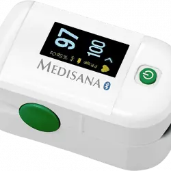 Pulsioxímetro - Medisana PM 100, Detector Pulso/ SpO2, Conexión Bluetooth, Aplicación VitaDock+, Blanco
