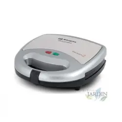 Sandwichera Inox Orbegozo. Para 2 Sándwiches. Con Revestimiento Antiadherente. Potencia 800w.