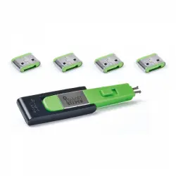 Smart Keeper Pack 4 Bloqueos para Puerto USB-C + Llave de Seguridad Verde