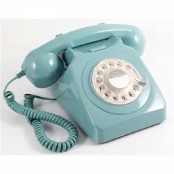 Teléfono Retro De Disco Azul