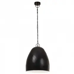 VidaXL Lámpara Colgante Industrial Redonda E27 42cm Negra