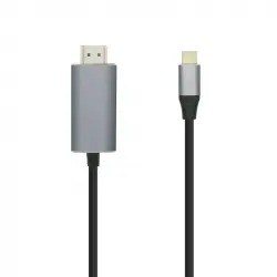 Aisens Cable USB-C a HDMI Macho/Macho 1.8m Plateado/Negro
