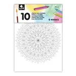 Blíster con 10 láminas A4 para colorear Busquets - Mandalas