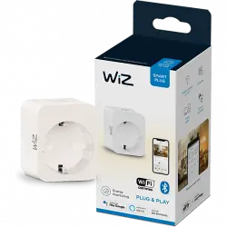 Enchufe inteligente - WiZ con medidor consumo, Control por Voz/App, Alexa y Google Home, Tecnología SpaceSense