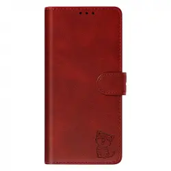 Funda Gato Samsung A13 5g / A04s Tarjetero Soporte Vídeo Rojo