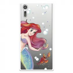 Funda Oficial Disney Sirenita Y Sebastián Transparente Para Sony Xperia Xz - La Sirenita