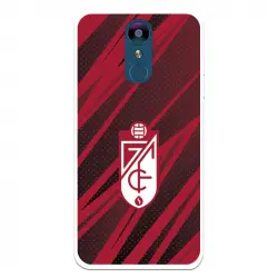 Funda Para Lg K9 2018 Del Granada Cf Escudo - Líneas Rojas Y Negras Escudo - Líneas Rojas Y Negras - Licencia Oficial Gr