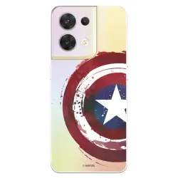 Funda Para Oppo Reno 8 Oficial De Marvel Capitán América Escudo Transparente - Marvel