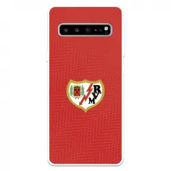 Funda Para Samsung Galaxy S10 Del Rayo Vallecano Escudo Fondo Rojo - Licencia Oficial Rayo Vallecano