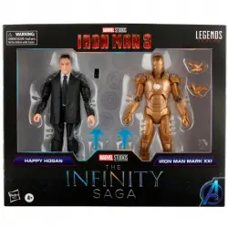 Hasbro Original Marvel Legends The Infinity Saga Happy Hogan + Iron Man Mark XXI