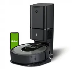 iRobot Roomba i7+ Robot Aspirador Medium Silver + Estación de Vaciado Automático Clean Base