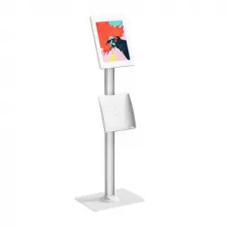 Kimex Soporte de Suelo para iPad Pro 12.9" Gen 3 con Portafolletos Blanco