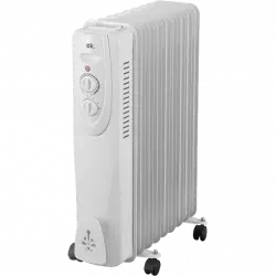 Radiador - OK ORO 912024 ES, 2000W, 3 niveles calor, 9 elementos, Protección sobrecalentamiento, Blanco