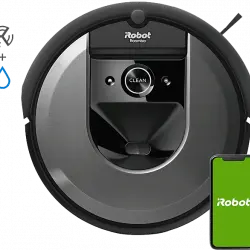 Robot aspirador - iRobot Roomba Combo i8, y friegasuelos 2 en 1, 750W, 389 ml, 75 min, Negro