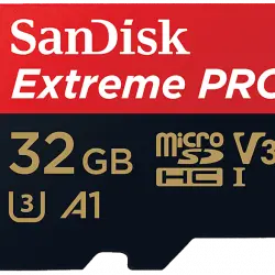 Tarjeta Micro SDHC - SanDisk Extreme PRO, 32 GB, 100 MB/s, UHS-I, U3, V30, A1, Clase 10, 4k UHD, Multicolor