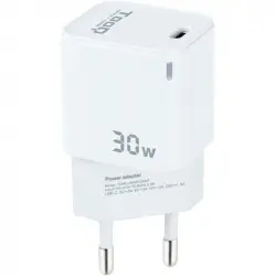 TooQ TQWC-GANPD30WT Cargador de Pared USB-C 30W Blanco