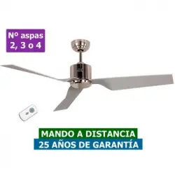 Ventilador De Techo Casafan 313270 Eco Dynamix 132 Bn-sl Plata/ Cromo Cepillado