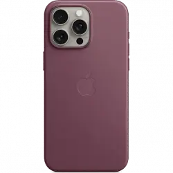 APPLE Funda de trenzado fino con MagSafe para el iPhone 15 Pro Max, Rojo mora
