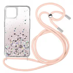 Avizar Funda Purpurina Correa Extraíble Degradado Rosa para iPhone 13