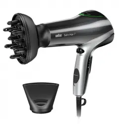 Braun Satin Hair 7 BRHD730E Secador de Pelo 2200W Negro/Plata