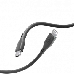 Cable USB -C - CellularLine Soft, C, Para iPhone, 1'2 m, Negro