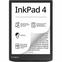 eBook - Pocketbook Inkpad 4, 7.8 " E-Ink Carta™ 1200, 32 GB, Audiolibro, SMARTlight, Wifi, IPX8, Bluetooth®, Negro