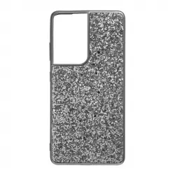 Funda Brillantina Plata Para Samsung Galaxy S21 Ultra